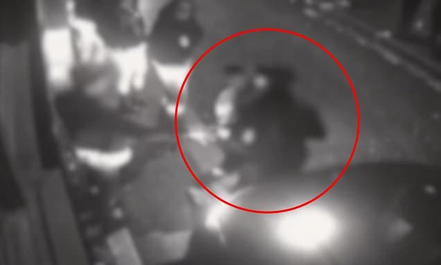 Moment Romanian thief snatches clubber's £11,000 Rolex watch after pretending to be devastated at the break-up with his girlfriend