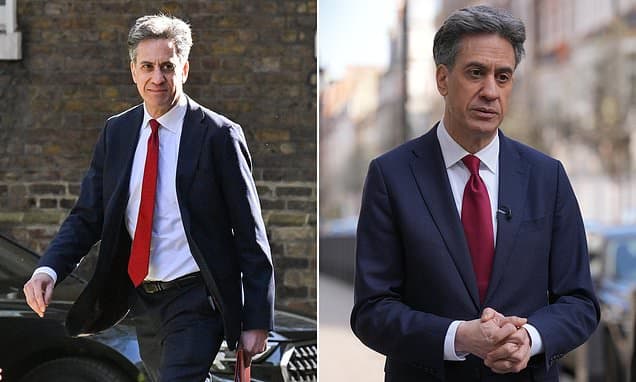 Ed Miliband will 'double down' on his green energy drive despite fears it will push up prices and will use the Iran war to justify his Net Zero agenda