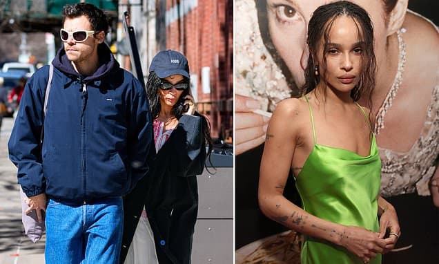Harry Styles and girlfriend Zoe Kravitz 'are not staying together during her UK visit' - despite pair stepping out near his London home on date