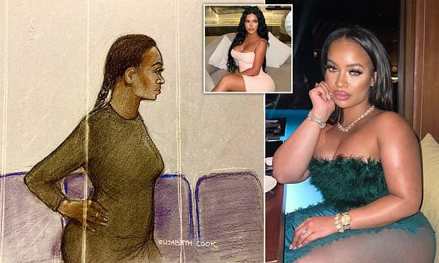 X Factor finalist makes heart sign as she appears in court charged with attempted murder of rival influencer who was run over by car following 'fight' outside club at 4am