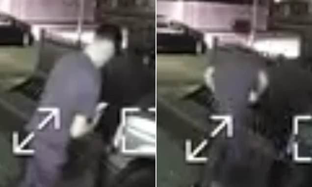 Moment a brazen Evri delivery driver takes a photo of his 'delivered' parcel... before stealing it