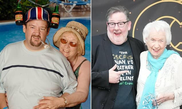 Johnny Vegas pays emotional tribute to 'my other mum' as his on-screen Benidorm mother Elsie Kelly dies aged 89