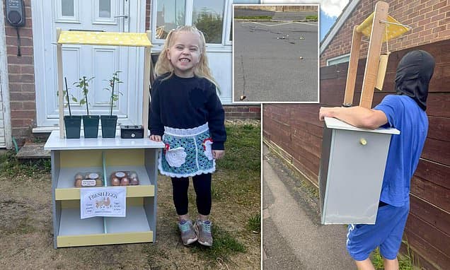 Little girl, four, has birthday party ruined after balaclava-clad youths smashed up her egg stall