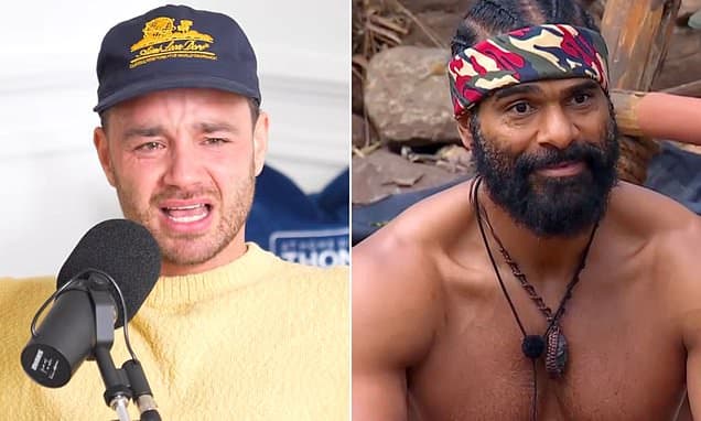 Adam Thomas breaks down and reveals he is in therapy after 'bullying' row with David Haye on I'm A Celeb 'f***ed with him' - as the boxer shares a vile post reigniting their jungle feud