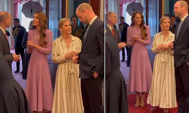 The new Fab Four! Sophie sent William into fits of laughter while Kate was deep in conversation with Edward as they took centre stage at late Queen's centenary celebration