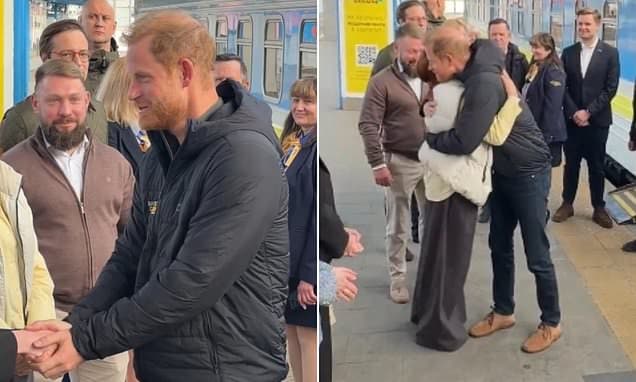 Prince Harry makes surprise visit to Ukraine as he urges the world not to forget what the country is up against