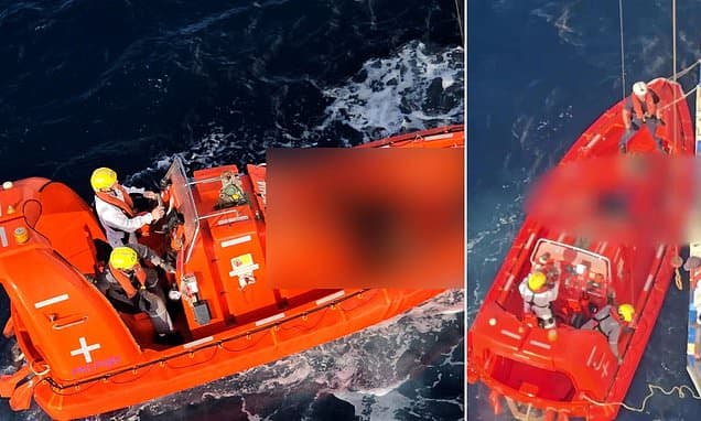 Cruise passengers are left 'shaking' as crew pull bodies of five migrants out of the sea after the ship spotted a life-jacket and diverted during Med voyage
