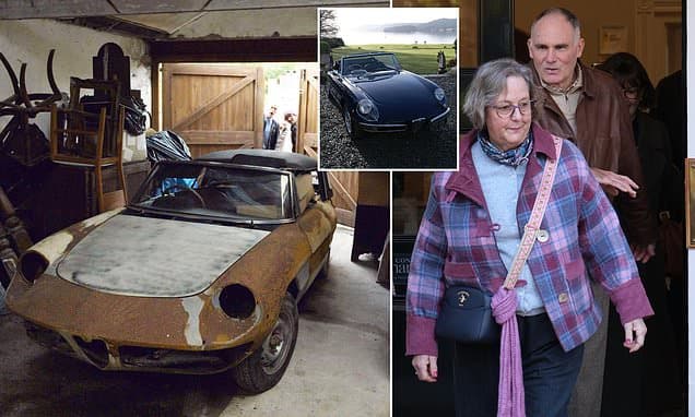 Couple who lost £100,000 life savings in phishing scam get their 1960s Alfa Romeo restored in huge birthday surprise