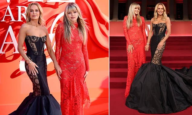 Amanda Holden, 55, and her lookalike daughter Lexi Hughes, 20, put on a glamorous display in evening gowns arriving at The Devil Wears Prada 2 reception gala