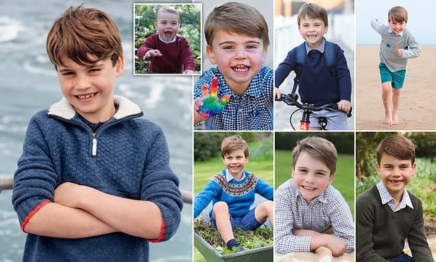 Happy Birthday, Prince Louis! Young royal beams in adorable portrait taken on family holiday in Cornwall as he turns 8 years old today