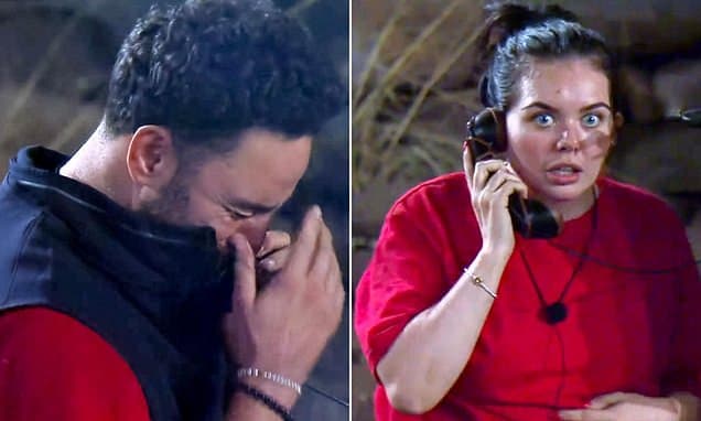 I'm A Celebrity's Adam Thomas breaks down in tears again as he gets his family message after David Haye 'bullying row' - and Scarlett Moffatt gets a surprising call from home