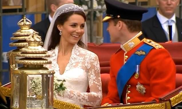 The sweet words of encouragement William gave Kate just moments after they exchanged vows revealed by lipreader - as the royal couple celebrate 15 years married