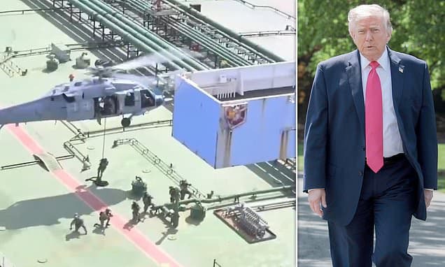 Trump issues 'shoot and kill' order in dramatic Hormuz escalation as Pentagon posts chilling video of US troops seizing ship carrying Iranian oil amid unraveling ceasefire