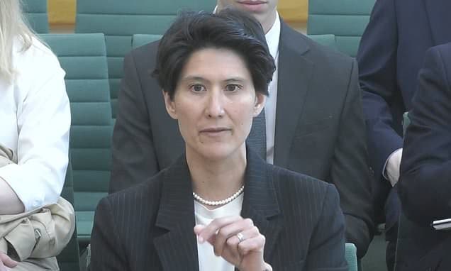 QUENTIN LETTS: As cold as a clenched mollusc, Cat from the Cabinet Office's every gesture screamed her terror of saying something interesting