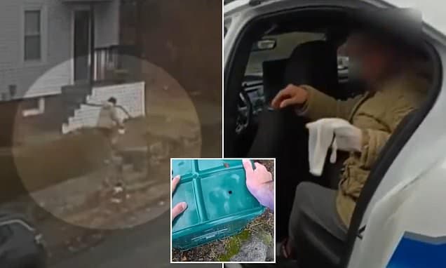 Shocking moment Massachusetts woman was mauled by rabid FOX... before vicious creature lunged at cop that came to help her