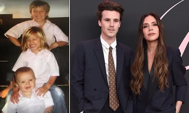 Cruz Beckham extends an olive branch again to his estranged brother Brooklyn as he shares throwback snap after mum Victoria addressed family's 'challenging' year