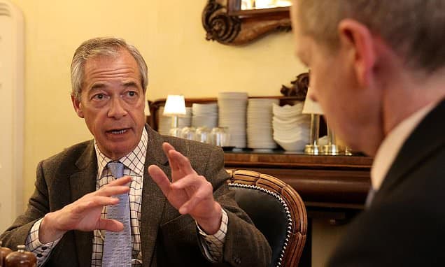 'I now believe there is one big divide in British society and it's not class or money or race or religion. It's between those that work and those that don't': Nigel Farage talks to JASON GROVES