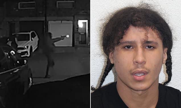 Moment drill rap gunman opens fire on drug-dealing rival's car in another Lawless London shooting on quiet residential street