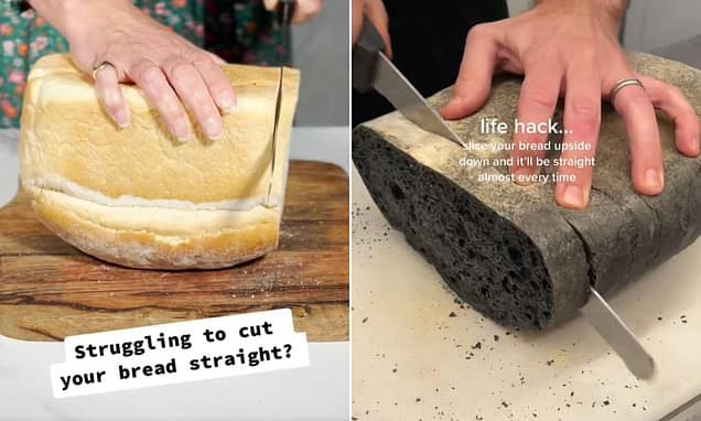 You're slicing your bread wrong! Experts say you should turn your loaf UPSIDE-DOWN before cutting into it