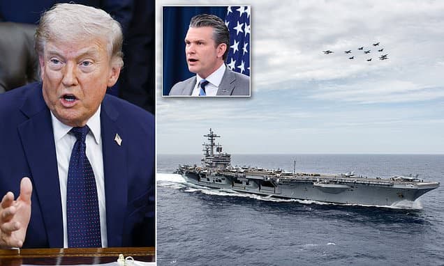 Trump rushes a SECOND warship to enforce Hormuz blockade as Iran taunts 'meaningless' ceasefire