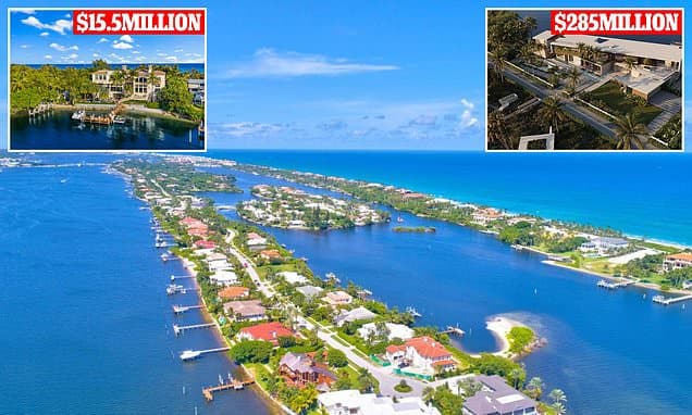 Tiny enclave with the 'sizzle factor' dubbed 'Palm Beach's little sister' booms with multi-million dollar mansion sales offering ultimate privacy