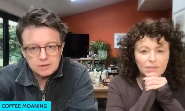 Loose Women star Nadia Sawalha's husband Mark Adderley is suspended from the Green Party after posting 'antisemitism rants' on YouTube