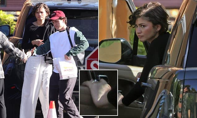 Zendaya and Tom Holland act like a married couple during fast food stop as she flashes ring amid wedding rumors