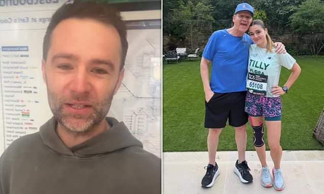 Harry Judd is left panicking after forgetting his bib on the morning of the London Marathon as he leads the celebrities including Tilly Ramsay and Alexandra Burke preparing to race