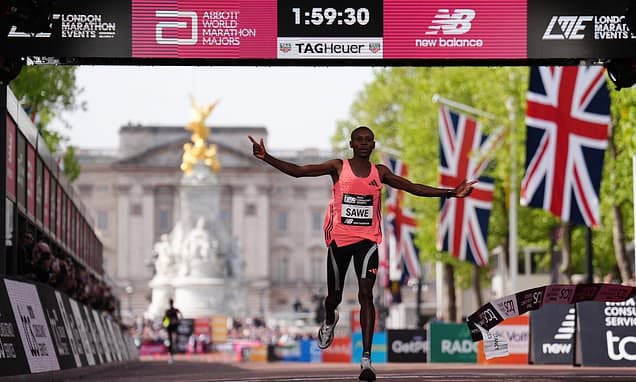 London Marathon 2026: Kenya's Sabastian Sawe makes history as he becomes first person to complete 26.2-mile race in under two hours
