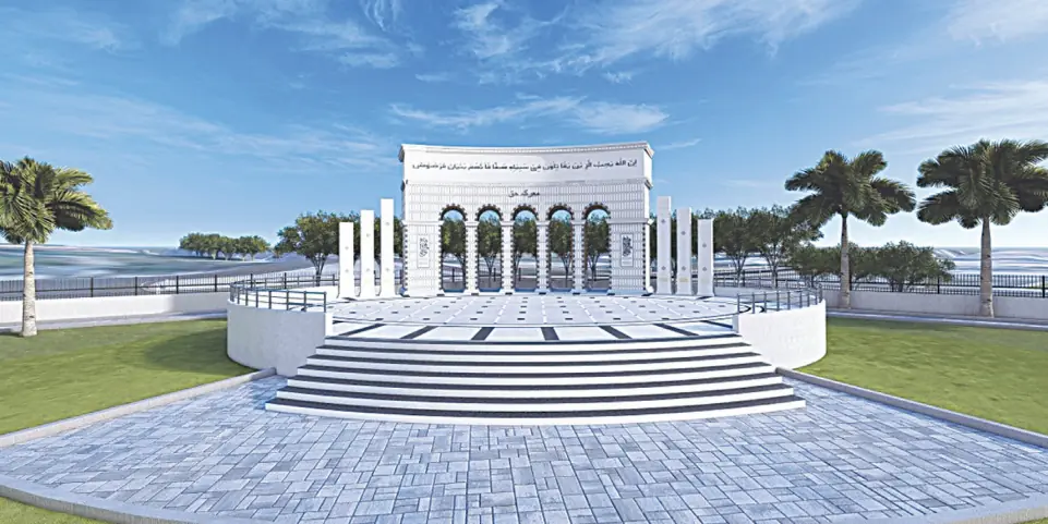 Marka-i-Haq Monument under construction at Rawalpindi's Kutchery Chowk