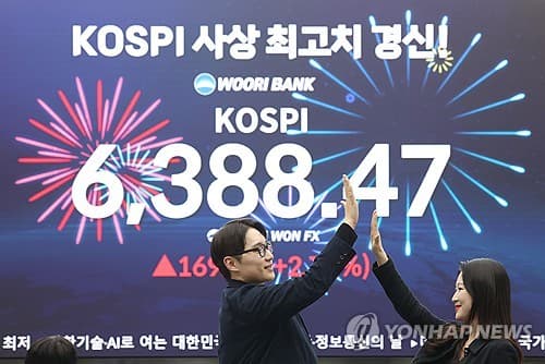 (2nd LD) KOSPI sets record peak amid hopes of peace talks, tech rally