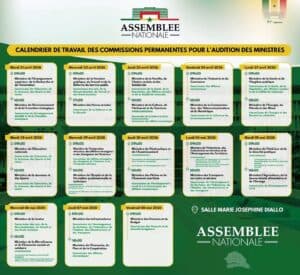 Assemblée nationale : 25 ministres de l’actuel gouvernement seront auditionnés à partir de ce mardi