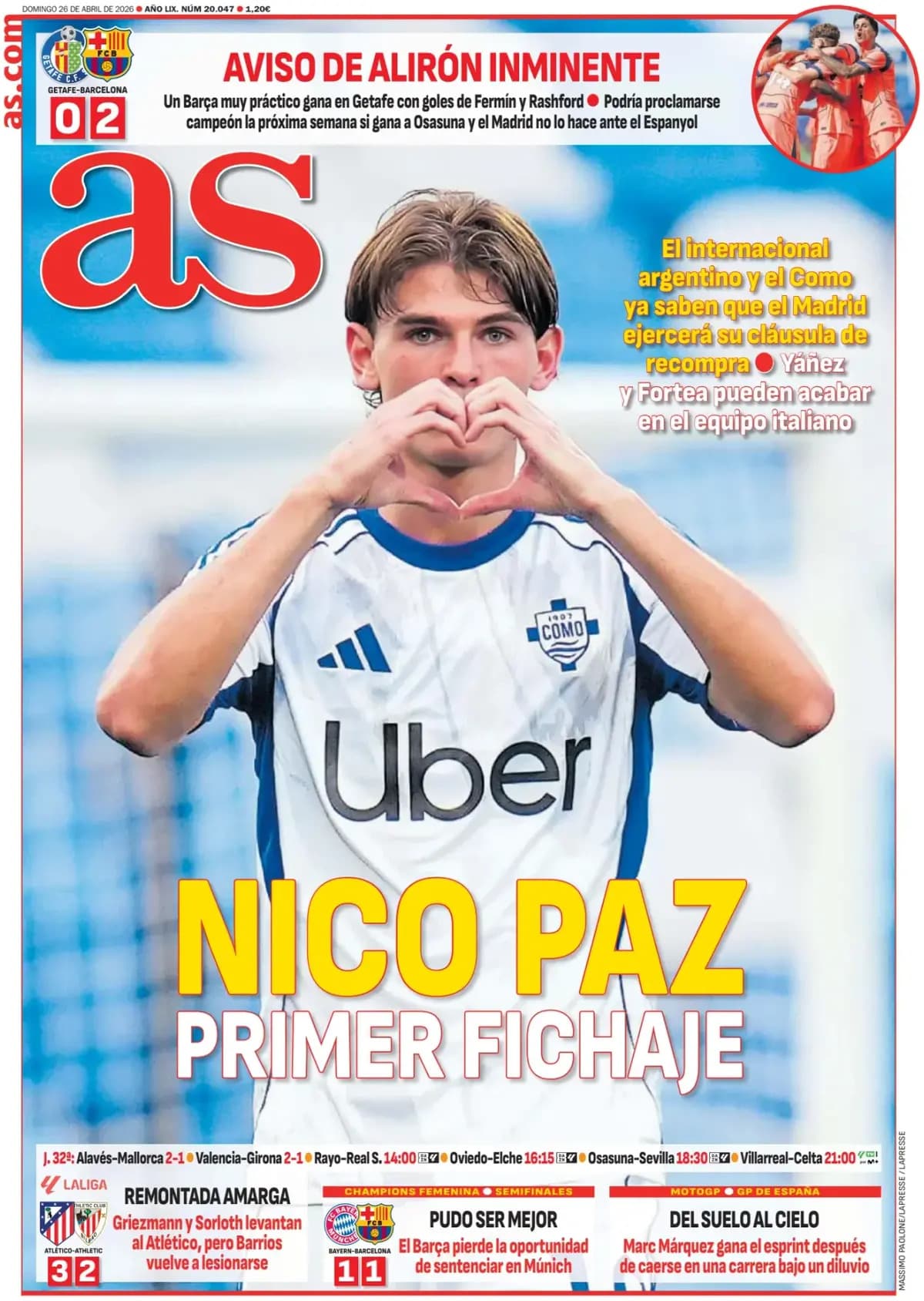 🗞️Front pages: the maths for Barça's title celebrations
