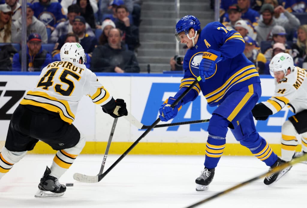 Buffalo Sabres make Stanley Cup playoff history in crazy NHL game one victory over Bruins