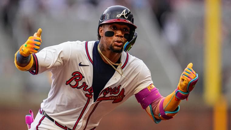 Ronald Acuña Jr. exits after second hit-by-pitch