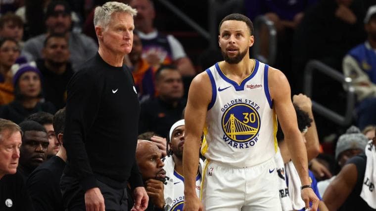 Steve Kerr, Steph Curry and Draymond Green share possible "end of era" moment in Warriors loss