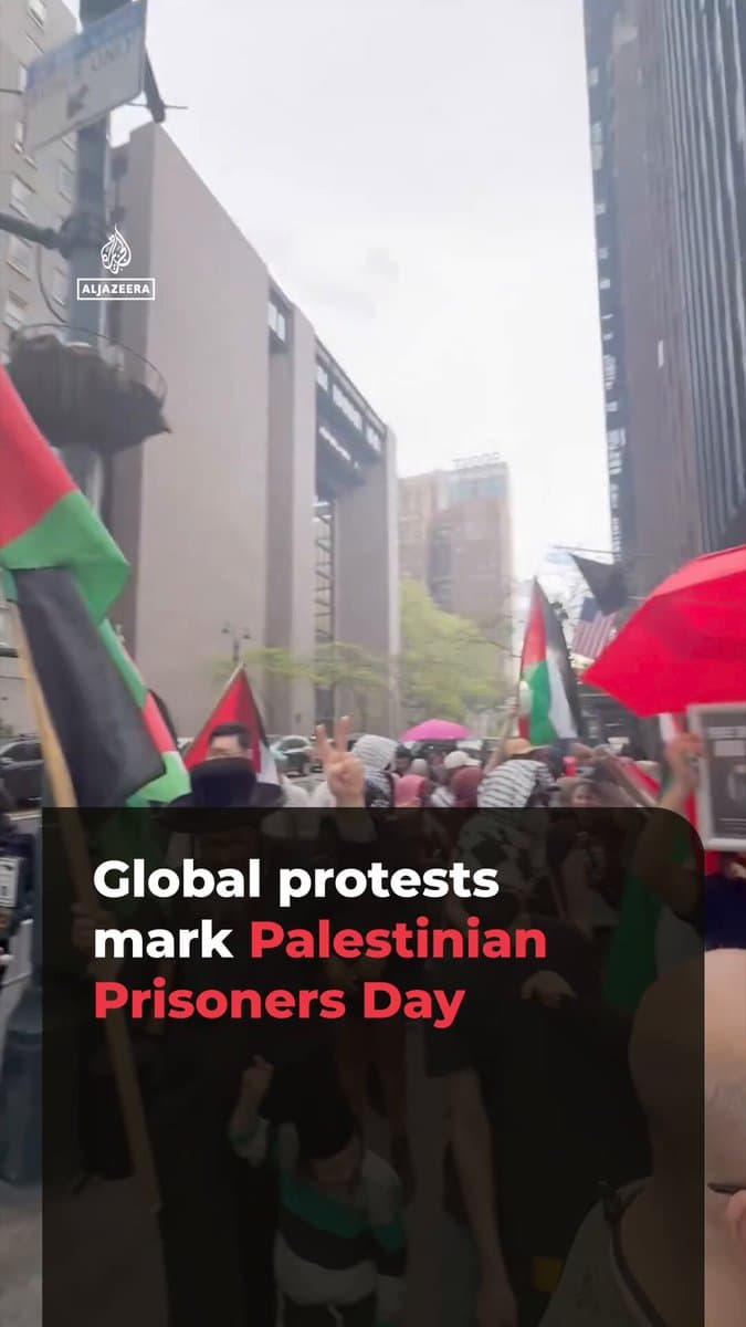 Protests were held in several countries to mark Palestinian Prisoners Day, as campaigners renewed calls to highlight the situation of Palestinians in Israeli prisons. The day comes amid growing criticism of detention abuses and Israel’s new death penalty law. pic.