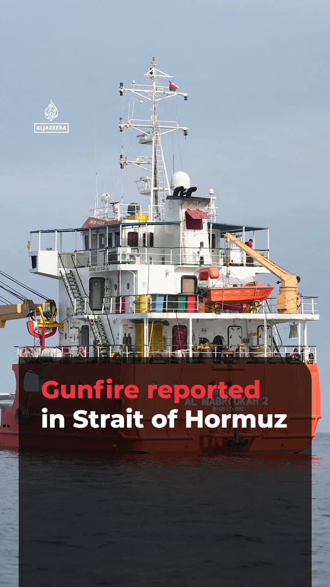 A maritime agency says a tanker came under fire from gunboats in the Strait of Hormuz. The UK Maritime Trade Operations (UKMTO) says two gunboats linked to Iran’s Revolutionary Guard Corps were involved. The vessel and its crew were reported safe. pic.