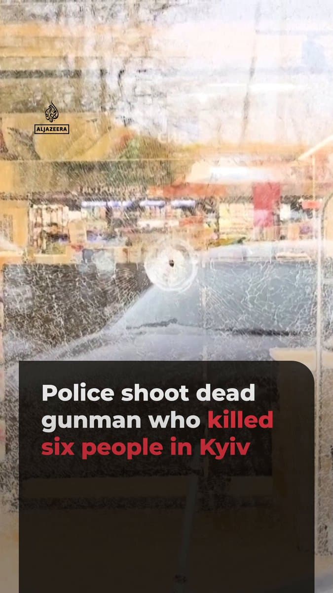 Police in Ukraine have killed a gunman who shot dead six people in Kyiv. The man was seen shooting people a street before entering a supermarket. Security forces stormed the store after a hostage was killed. President Zelenskyy has offered his condolences and ordered an inquiry. pic.
