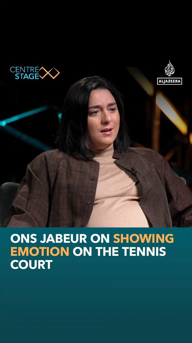Tennis star @Ons_Jabeur says showing emotions on court as an athlete isn’t a weakness. Watch the full episode here ➡️ pic.