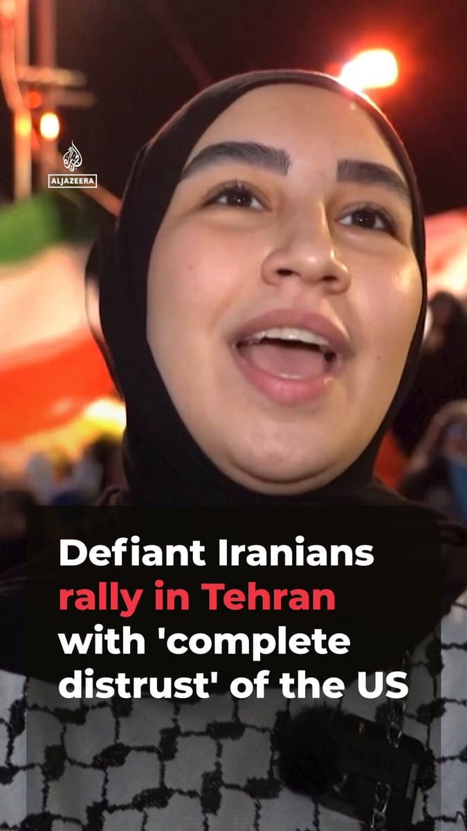 Thousands have rallied in Tehran in support of Iran’s government, with participants voicing a 'complete distrust' towards the US and urging Iranian officials not to back down. It was held hours before Iran's armed forces vowed to respond to a US attack on an Iranian ship. pic.