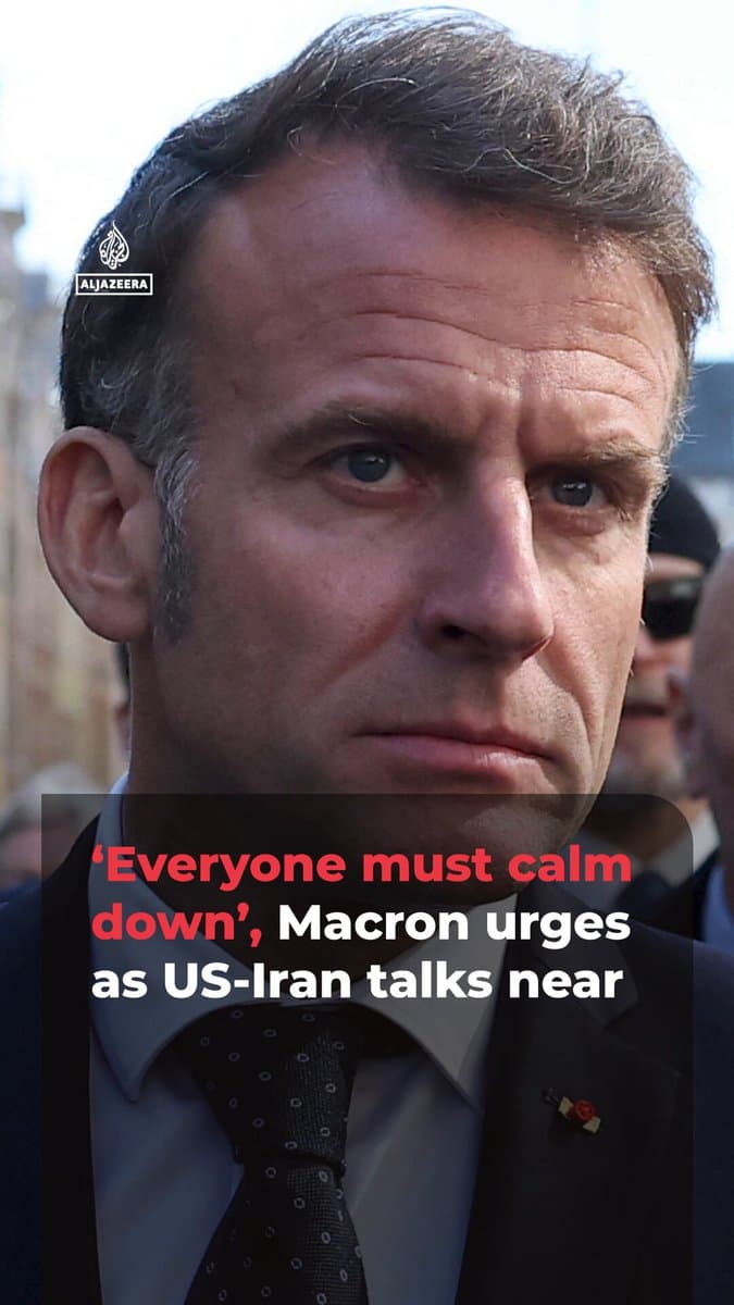 French President Emmanuel Macron said that “everyone must calm down” and maintain the US-Israel-Iran-Lebanon ceasefire so that all issues can be resolved diplomatically. pic.