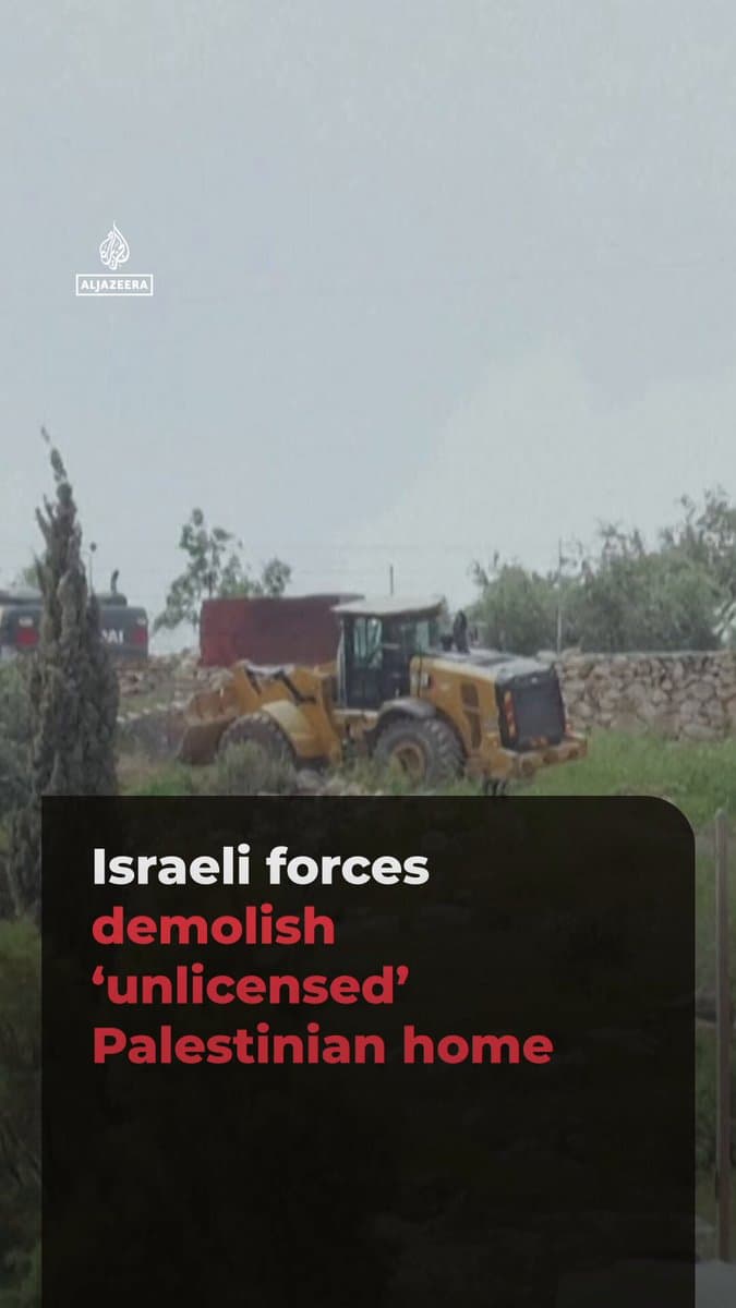 Israeli forces demolished a Palestinian home in the occupied West Bank, citing lack of a permit for the home. Human Rights Watch says demolitions and forced displacement are rising with settler violence, and 2026 is on track to surpass last year’s two‑decade high in attacks. pic.