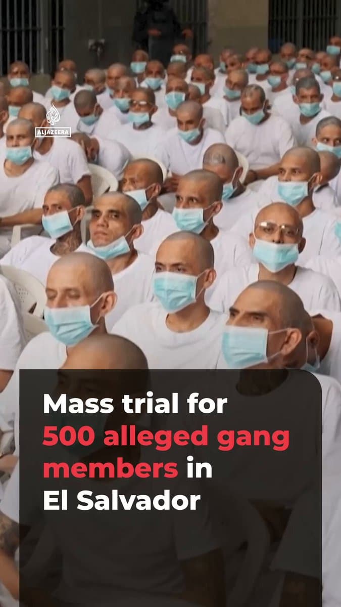 El Salvador is holding a mass trial of 500 alleged gang members as part of its crackdown on violence. pic.
