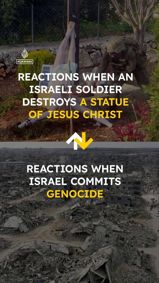 US Ambassador to Israel Mike Huckabee reacted strongly condemned the desecration of a statue of Jesus in Lebanon, but has been far less vocal about Israel’s genocide in Gaza.