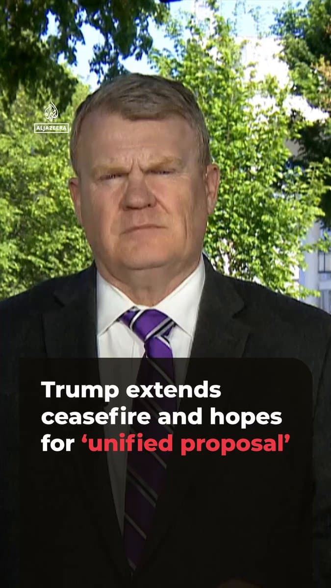 In a social media post, President Trump announced an extension of the ceasefire in the war on Iran, but with the US blockade still in place. Al Jazeera’s Alan Fisher says there are signs of movement as Trump shifts towards discussing a ‘unified proposal.'