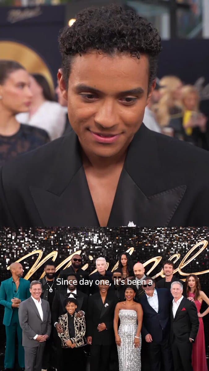 Lionsgate premiered its Michael Jackson biopic 'Michael' in Hollywood, hosting a red-carpet event spanning the Dolby Theatre and the TCL Chinese Theatre. The film stars Michael Jackson's nephew, Jaafar Jackson, who was 12 when his uncle died in 2009. pic.