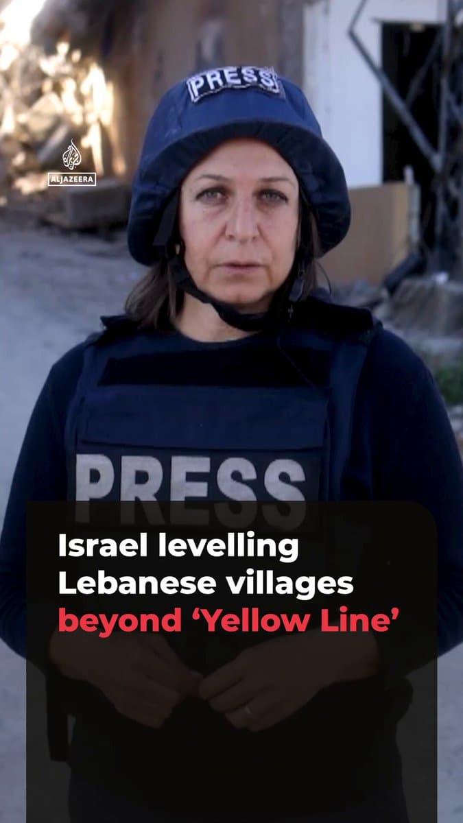 Israel has created a military zone several kilometres into southern Lebanon, behind a so-called ‘Yellow Line’. Despite a ceasefire, Israeli forces’ control of the area makes it highly dangerous, as Al Jazeera’s Zeina Khodr reports. pic.