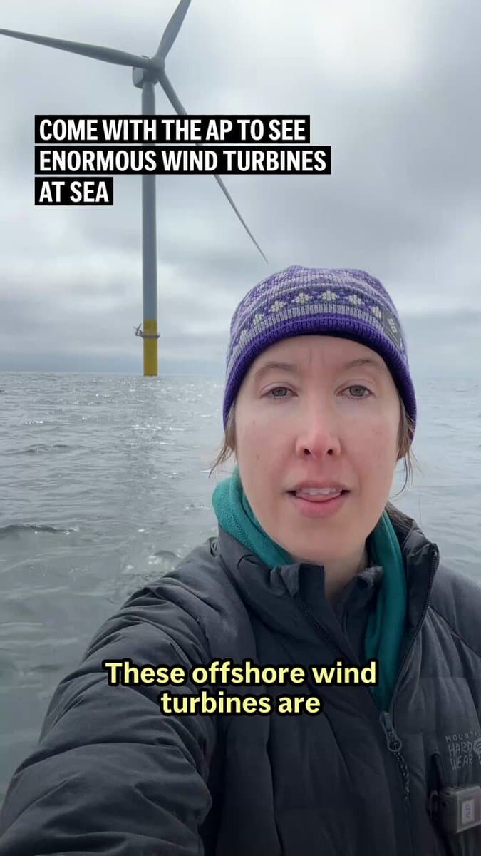 Offshore wind turbines roughly three times the height of the Statue of Liberty were spinning off the coast of Rhode Island Thursday, sending clean electricity to the region. Wind farms are taking shape and operating along the East Coast, even as President Donald Trump seeks to… pic.