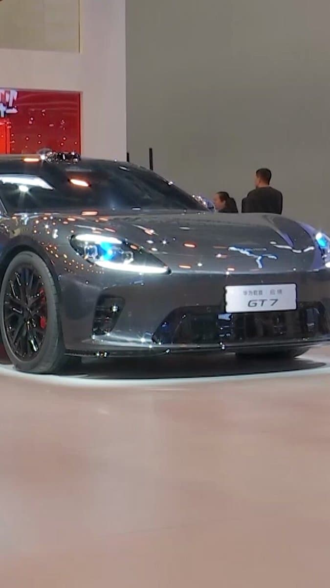 China's largest auto show opened in Beijing with tech giant Huawei and China's largest vehicle exporter Chery Automobile among those showcasing their latest EVs. pic.